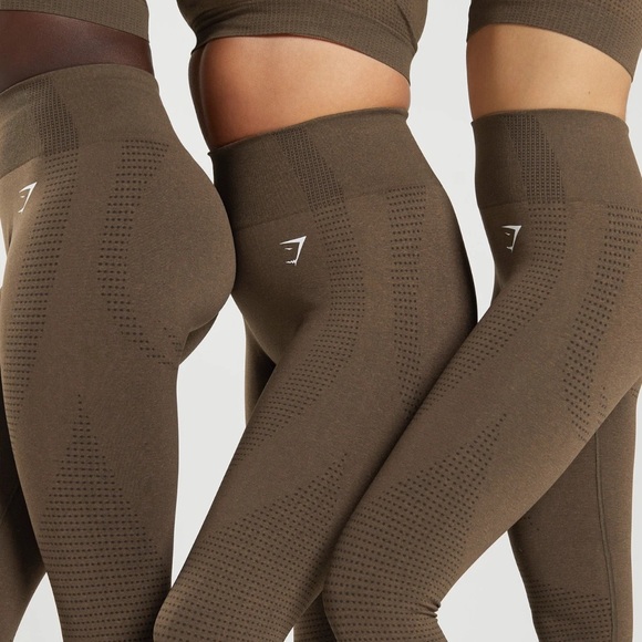 Gymshark Vital Seamless 2.0 Leggings L Espresso Marl - Picture 2 of 13